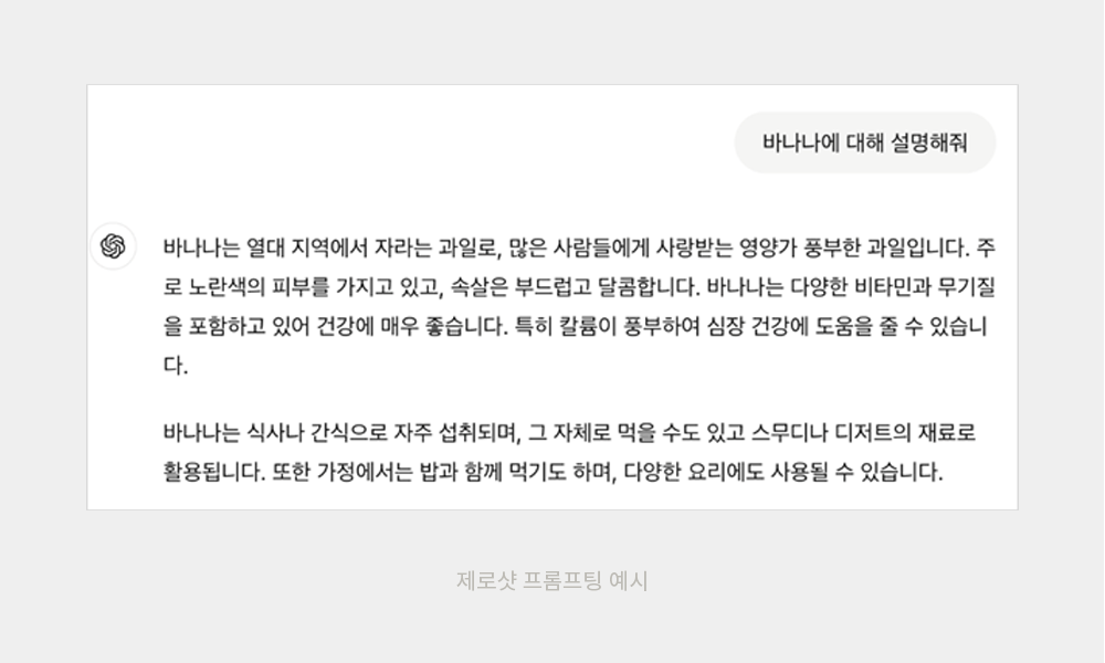 제로샷 프롬프팅 예시