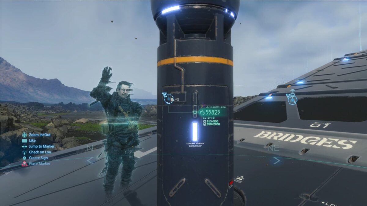 소셜 스트랜드 시스템을 통해 유저들은 건설 중인 구조물의 건축 재료를 지원하거나, 유지보수용 재료를 기부할 수 있다(자료=소니인터랙티브엔터테인먼트)