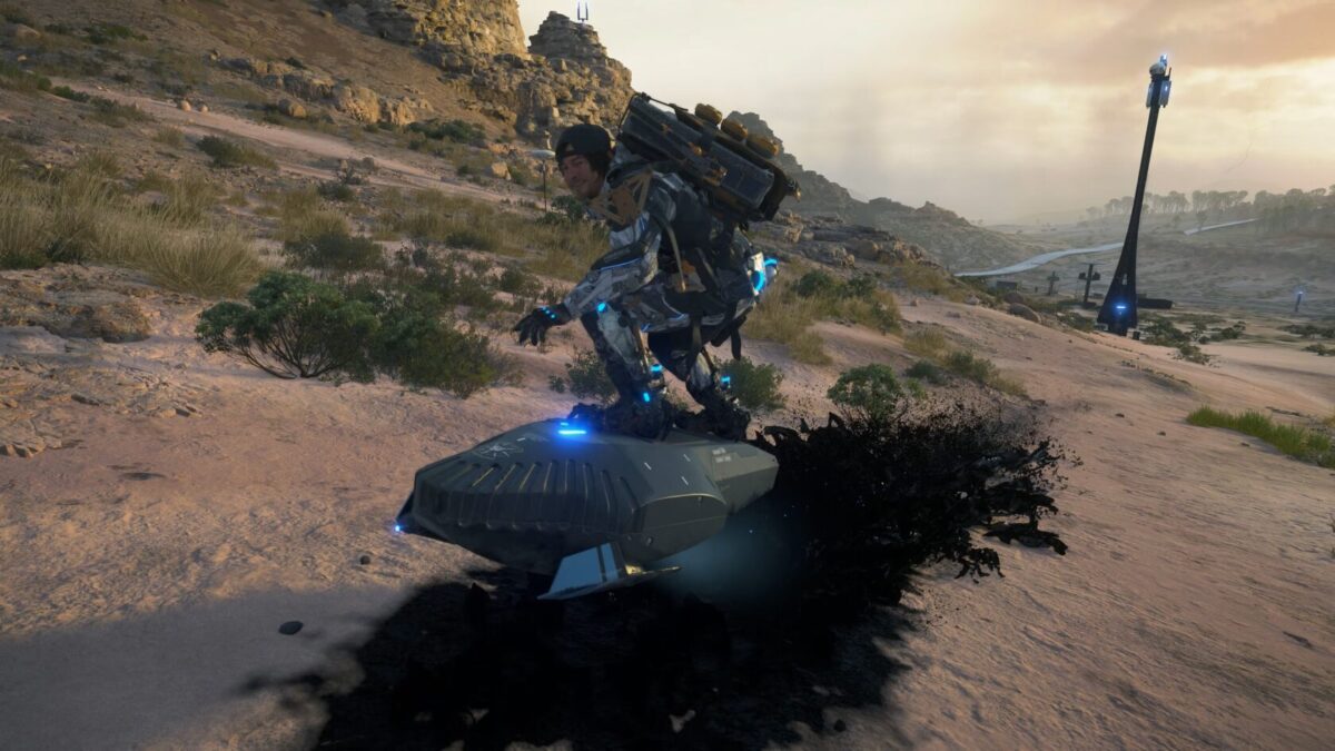 데스 스트랜딩2 온 더 비치 게임에서 빠르고 편리한 이동을 가능케 하는 코핀 보드는 게임의 중반부에서야 해금된다(자료=소니인터랙티브엔터테인먼트)