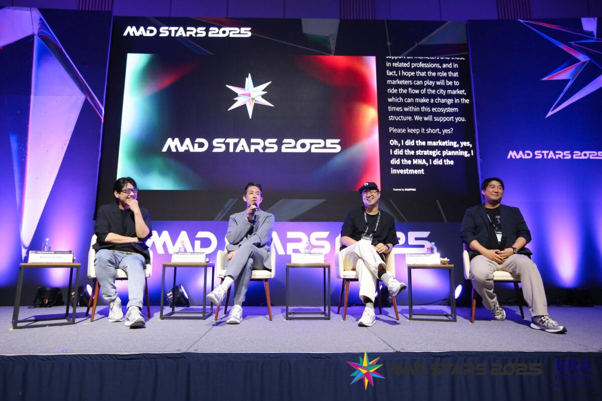 지난달 29일 부산국제마케팅광고제에 각 기업의 CMO가 모여 좌담회를 진행했다. (왼쪽부터)서권석 티빙 CMO, 전준범 아워홈 CMO, 조준형 쏘카 CMO 그리고 모더레이터를 맡은 서기석 코리아교육그룹 CMO(사진=부산국제마케팅광고제)