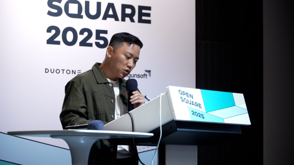 이날 최지훈 디자이너는 디자인 에이전시 실무자로서 AI 시대의 주체적인 디자인과 크래프트맨십을 강조했다(사진=오픈패스)