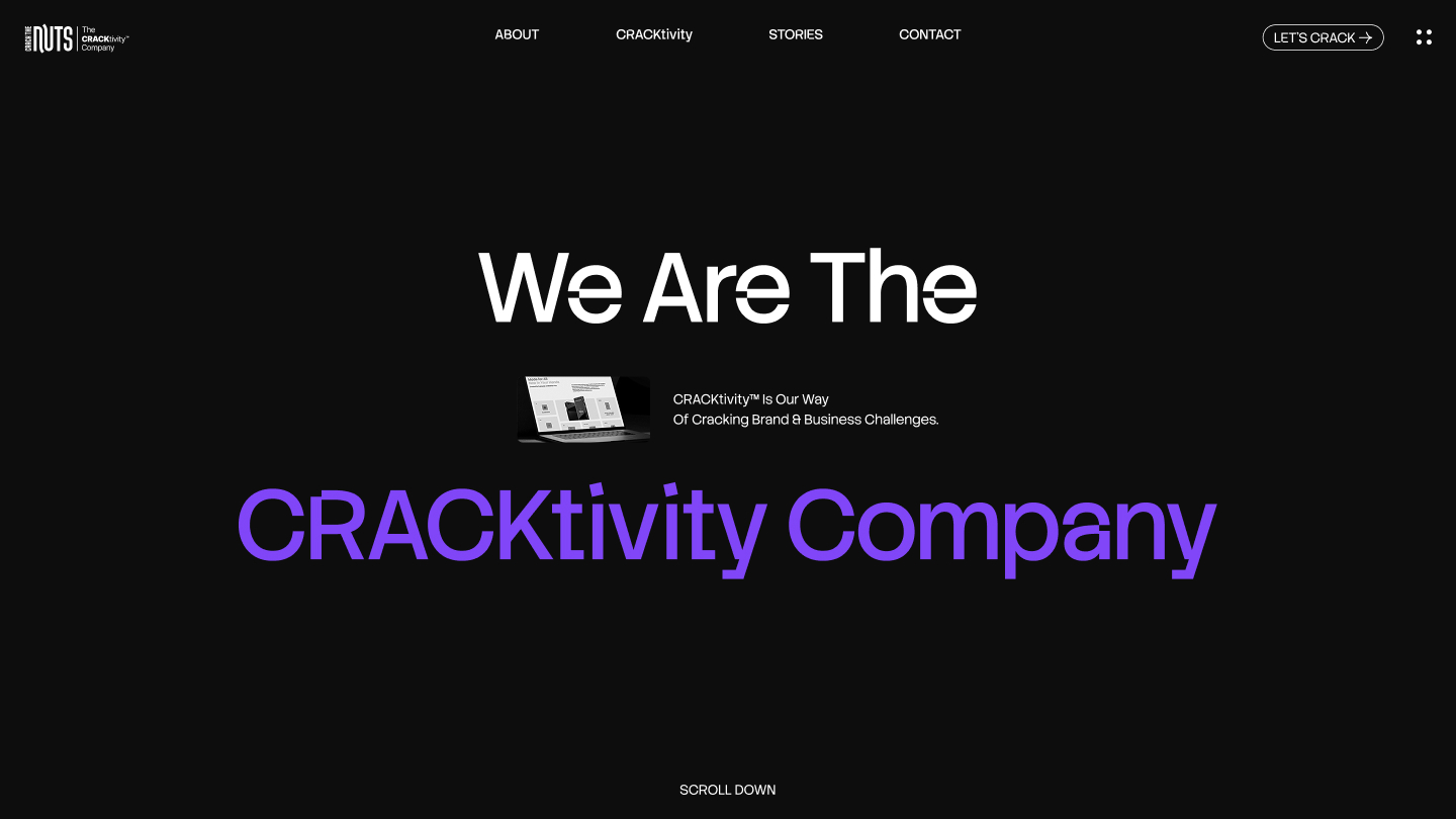 Small Crack, Big Change ㅡ Crack The Nuts Brand Website 프로젝트 상세 이미지